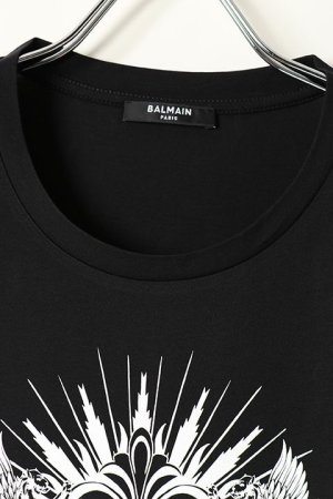 画像2: BALMAIN バルマン BH2 T-SHIRTS BLAZON PRINT{11EF000G059-EAB-BAS}