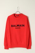 BALMAIN バルマン BH1 C&S SWEAT FLOCKY LOGO{11JQ005B042-3KF-BAS}