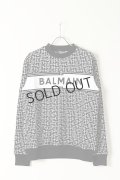 {SOLD}BALMAIN バルマン BH2 C&S SWEAT MONOGRAM-LOGO{11JQ040B089-GAB-BAS}