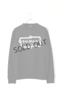 BALMAIN バルマン BH2 C&S SWEAT FRAME-LOGO{11JQ040G066-EAB-BAS}