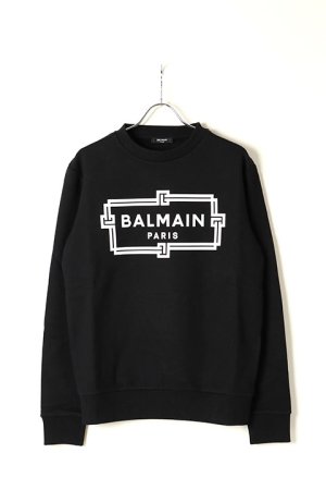 画像1: 【 30%OFF セール｜96,800円→67,760円】 BALMAIN バルマン BH2 C&S SWEAT FRAME-LOGO{11JQ040G066-EAB-BAS}