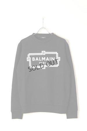 画像1: {SOLD}BALMAIN バルマン BH2 C&S SWEAT FRAME-LOGO{11JQ040G066-EAB-BAS}
