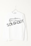 {SOLD}BALMAIN バルマン BH2 C&S SWEAT FRAME-LOGO{11JQ040G066-GAB-BAS}