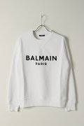 BALMAIN バルマン BH2 C&S SWEAT FLOCKY LOGO{11JQ005B042/11JQM05B042-OFA-BAS}