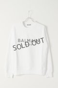 {SOLD}BALMAIN バルマン BH2 C&S SWEAT FLOCKY LOGO{11JQ005B042/11JQM05B042-OFA-BAS}