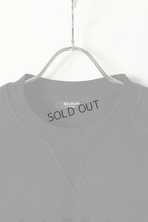 画像2: BALMAIN バルマン BH2 C&S SWEAT FLOCKY LOGO{11JQM05B042-OPA-BAS}