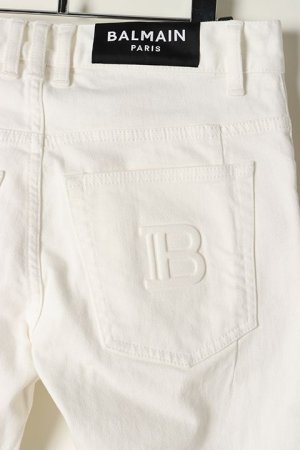 画像6: 【 30%OFF セール211,200円→147,840円】 BALMAIN バルマン BH1 PANTS DENIM BIKER EMBOSS{11MG030111D-OFA-BAS}