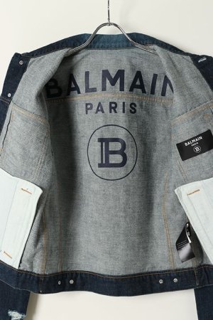 画像4: 【 50%OFF セール｜162,800円→81,400円】 BALMAIN バルマン BH2 BLOUSON DENIM PRINT LOGO{11TC015017D-6AA/11TCM15017D-6AA-BAS}