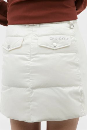 画像2: 【 40%OFF セール50,600円→30,360円】 CPG GOLF シーピージーゴルフ 共地ベルト付きダウンスカート脇ニット{-BDA}