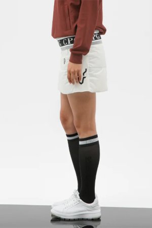 画像3: 【 40%OFF セール50,600円→30,360円】 CPG GOLF シーピージーゴルフ 共地ベルト付きダウンスカート脇ニット{-BDA}