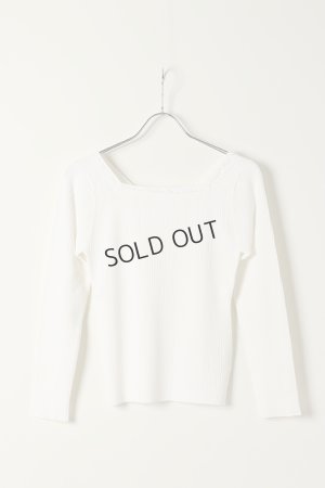 画像1: {SOLD}グレースコンチネンタル｜GRACE CONTINENTAL レースアップリブニットトップ{0121143043-01WHT-BAS}