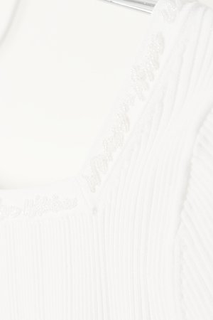 画像3:  {SOLD} グレースコンチネンタル｜GRACE CONTINENTAL レースアップリブニットトップ{0121143043-01WHT-BAS}