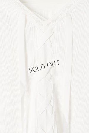 画像5: {SOLD}グレースコンチネンタル｜GRACE CONTINENTAL レースアップリブニットトップ{0121143043-01WHT-BAS}