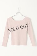 {SOLD}グレースコンチネンタル｜GRACE CONTINENTAL レースアップリブニットトップ{0121143043-04PNK-BAS}
