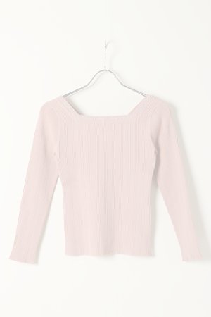 画像1:   グレースコンチネンタル｜GRACE CONTINENTAL レースアップリブニットトップ{0121143043-04PNK-BAS}