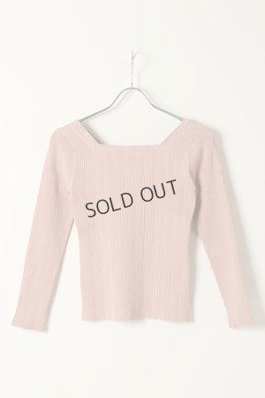 画像1: {SOLD}グレースコンチネンタル｜GRACE CONTINENTAL レースアップリブニットトップ{0121143043-04PNK-BAS}