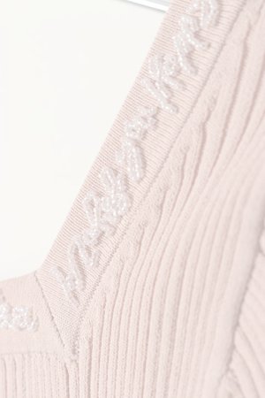 画像3:   グレースコンチネンタル｜GRACE CONTINENTAL レースアップリブニットトップ{0121143043-04PNK-BAS}