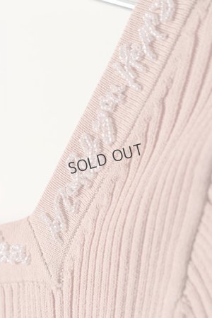 画像3: {SOLD}グレースコンチネンタル｜GRACE CONTINENTAL レースアップリブニットトップ{0121143043-04PNK-BAS}