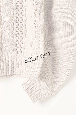 画像3: {SOLD}グレースコンチネンタル｜GRACE CONTINENTAL ケーブルメッシュニットトップ{0121143096-03BEG-BAS}