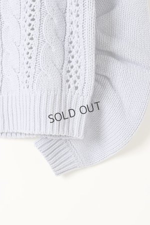 画像3: グレースコンチネンタル｜GRACE CONTINENTAL ケーブルメッシュニットトップ{0121143096-13BLU-BAS}