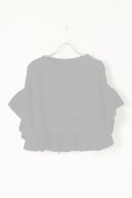  {SOLD} グレースコンチネンタル｜GRACE CONTINENTAL メッシュフリルニットトップ{0121243025-27BLK-BAS}