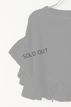 画像3: {SOLD}グレースコンチネンタル｜GRACE CONTINENTAL メッシュフリルニットトップ{0121243025-27BLK-BAS}