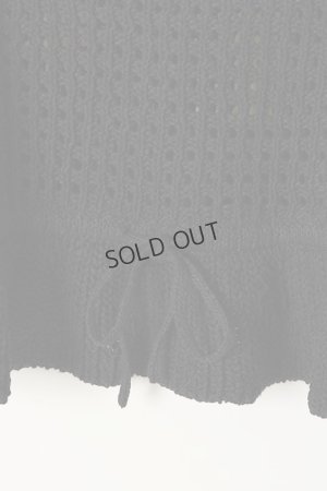 画像4: {SOLD}グレースコンチネンタル｜GRACE CONTINENTAL メッシュフリルニットトップ{0121243025-27BLK-BAS}
