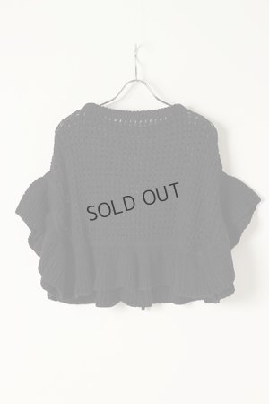 画像5: {SOLD}グレースコンチネンタル｜GRACE CONTINENTAL メッシュフリルニットトップ{0121243025-27BLK-BAS}