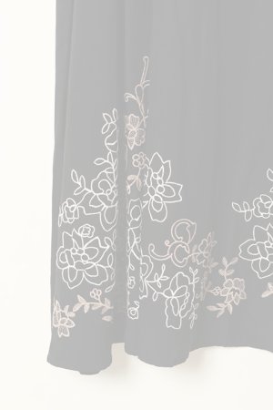 画像4:   グレースコンチネンタル｜GRACE CONTINENTAL フラワー刺繍ドロストワンピース{0121431101-27BLK-BAA}