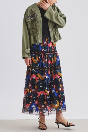 画像5: 【 40%OFF セール49,500円→29,700円】 グレースコンチネンタル｜GRACE CONTINENTAL ビジューノーカラーアーミージャケット{0122301096-19KHA-BBA}