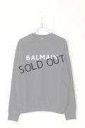 {SOLD}BALMAIN バルマン BH1 C&S SWEAT CUT LOGO{12JQ005B112-SDN-BAA}