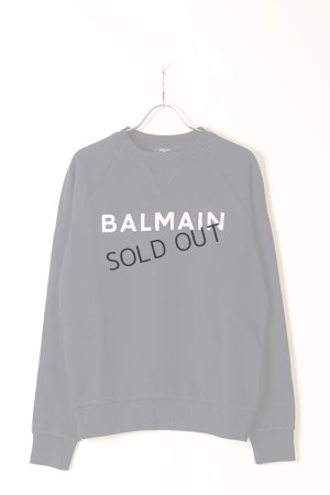 画像1: {SOLD}BALMAIN バルマン BH1 C&S SWEAT CUT LOGO{12JQ005B112-SDN-BAA}