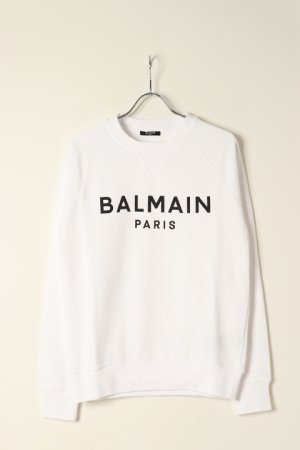 画像1: BALMAIN バルマン BH2 C&S SWEAT PRINT LOGO{12JQ005B151-GAB-BAA}