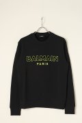 BALMAIN バルマン BH2 C&S SWEAT CURLY LOGO{12JQ040B155-EAQ-BAA}