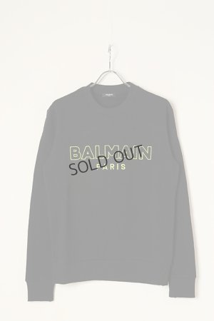 画像1: {SOLD}BALMAIN バルマン BH2 C&S SWEAT CURLY LOGO{12JQ040B155-EAQ-BAA}