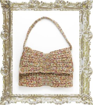 画像1: joujou ジュジュ KNIT RIBBON BAG L-COLORFUL-{-ACA}