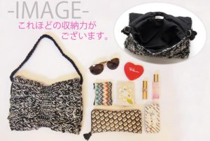 画像3: joujou ジュジュ KNIT RIBBON BAG L-COLORFUL-{-ACA}