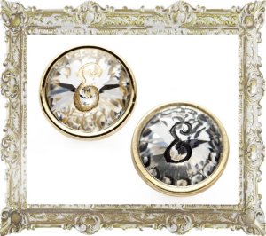 画像1: joujou ジュジュ SABLE　INITIAL PIERCE　-E-{132130{GOLD} / 132143{BLACK}-ACA}