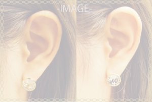 画像2:  {SOLD} joujou ジュジュ SABLE　INITIAL PIERCE　-E-{132130{GOLD} / 132143{BLACK}-ACA}