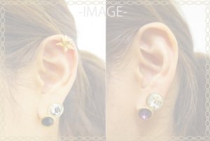 画像3:  {SOLD} joujou ジュジュ SABLE　INITIAL PIERCE　-E-{132130{GOLD} / 132143{BLACK}-ACA}
