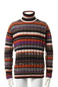 ETRO エトロ COLLO ALTO RIGA SHET タートルニット{14078-9571-8000-ACA}