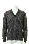 【 30%OFF セール｜91,300円→63,910円】 ETRO エトロ V-NECK WOOL STAMPATO　ニット{14092-9572-0002-ACA}