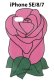 画像1: {SOLD}IPHORIA アイフォリア FLOWER CASE - PINK ROSE【iPhone SE(第2世代)/8/7】{-AGS} (1)