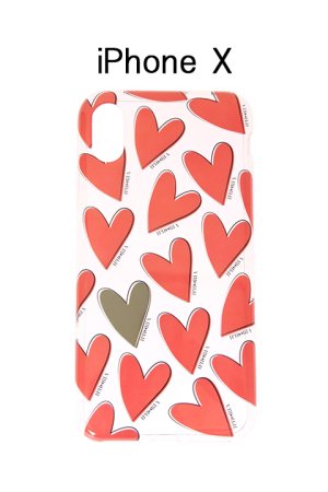 画像1: 【 60%OFF セール｜7,128円→2,851円】 IPHORIA アイフォリア HEARTS RED【iPhone X】{-AGA}