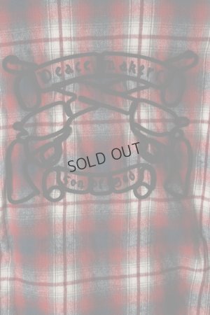 画像6: {SOLD}roarguns ロアーガンズ "PISTOL"&"SON OF GOD" CORD EMBROIDERY ONE WASH FLANNEL CHECK SHAGGY RAISING SHIRT{-ADA}
