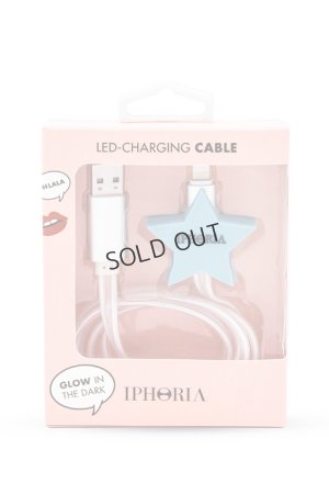 画像1: {SOLD}IPHORIA アイフォリア Lightning Cable for Apple -glow in the dark！-Blue Star【充電ケーブル】{-AHS}