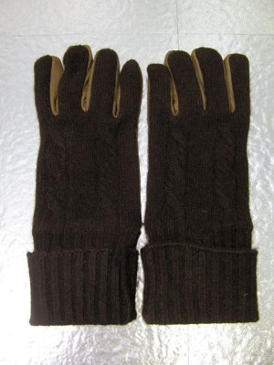 画像2: ETRO エトロ KNIT + LEATHER GLOVE{-}