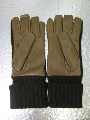 画像3: ETRO エトロ KNIT + LEATHER GLOVE{-}