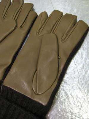 画像5: ETRO エトロ KNIT + LEATHER GLOVE{-}