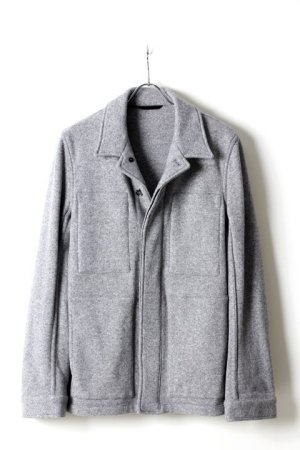 画像1: ANN DEMEULEMEESTER アンドゥムルメステール JACKET SOFT JERSEY GREY{1808-3006-229-075-GREY-AHA}